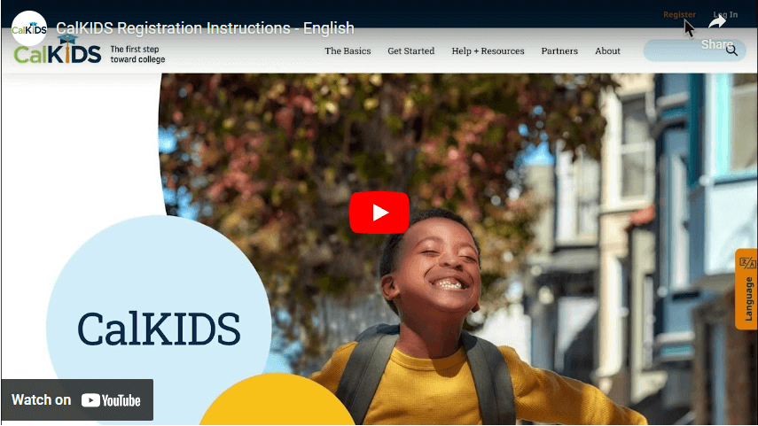 CalKids registraion instructions